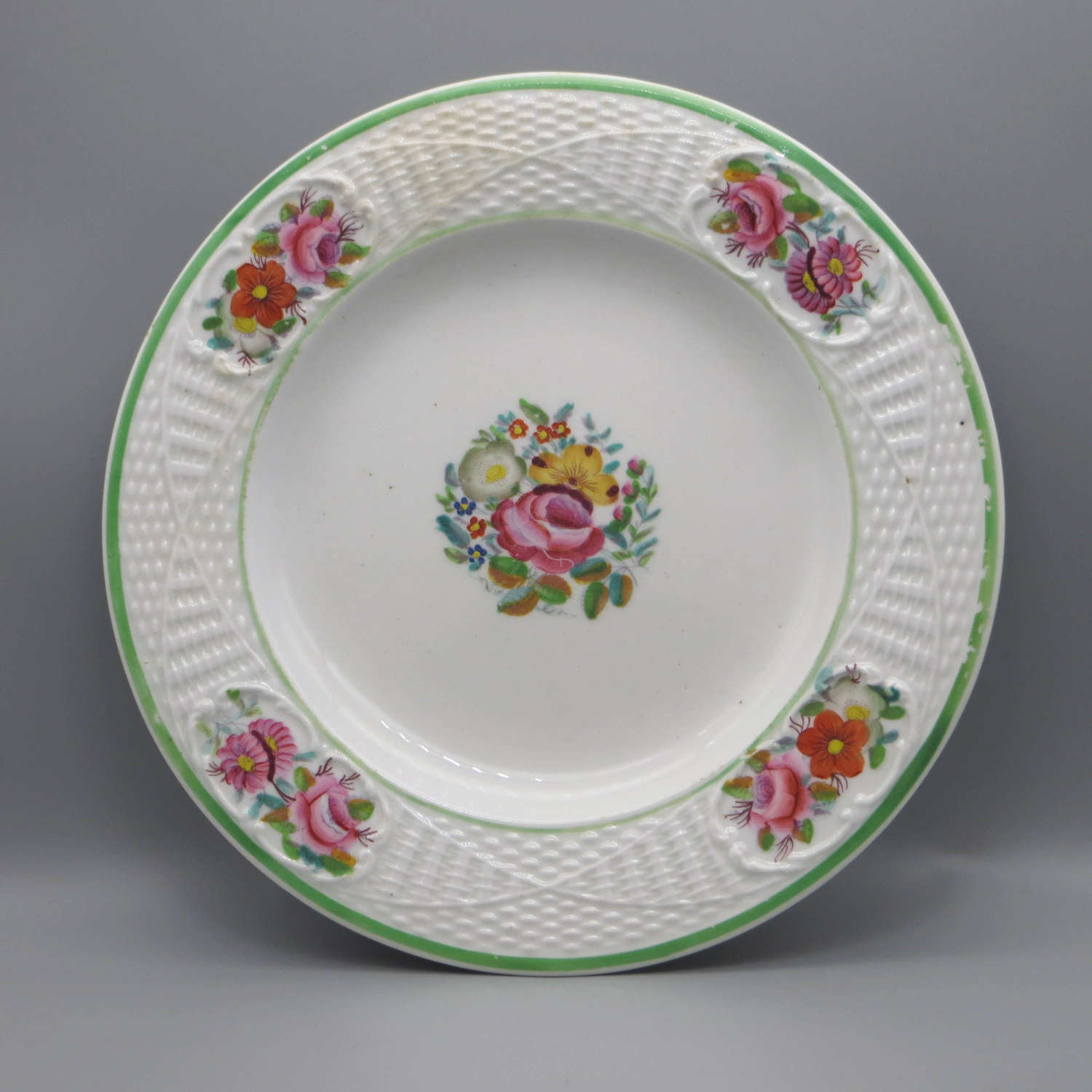 19th century New Hall bone china plate