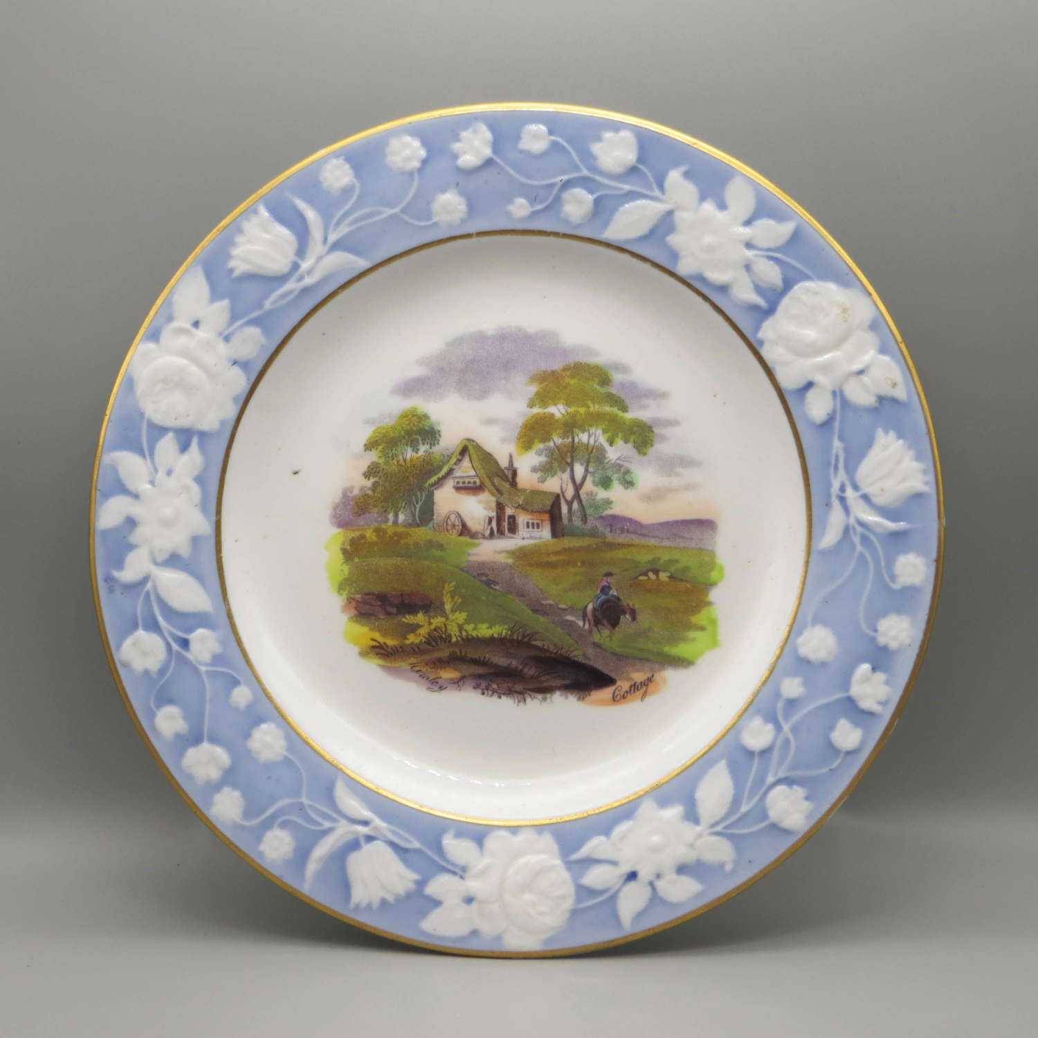 19th century New Hall bone china plate