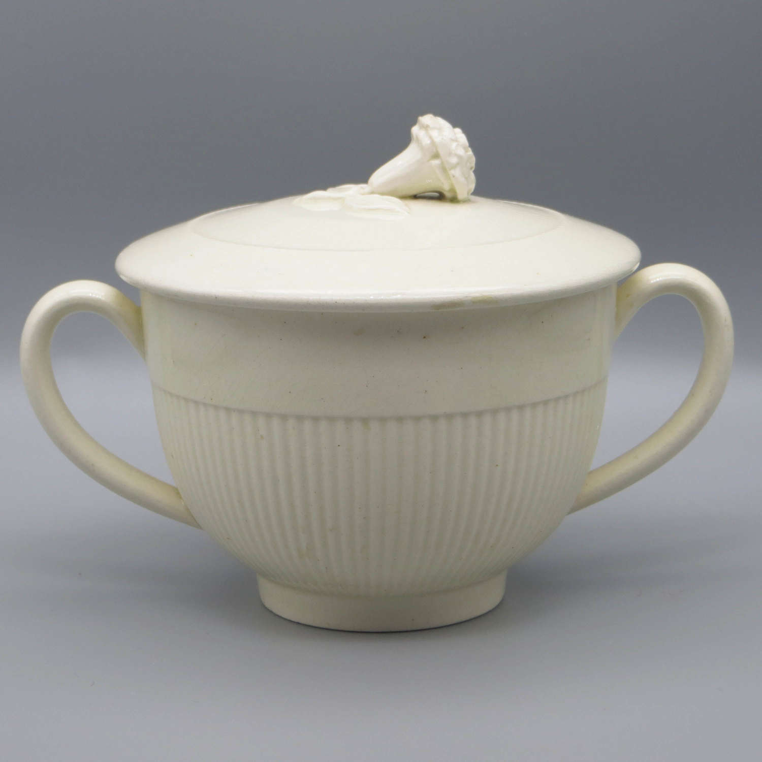 Creamware bowl and cover
