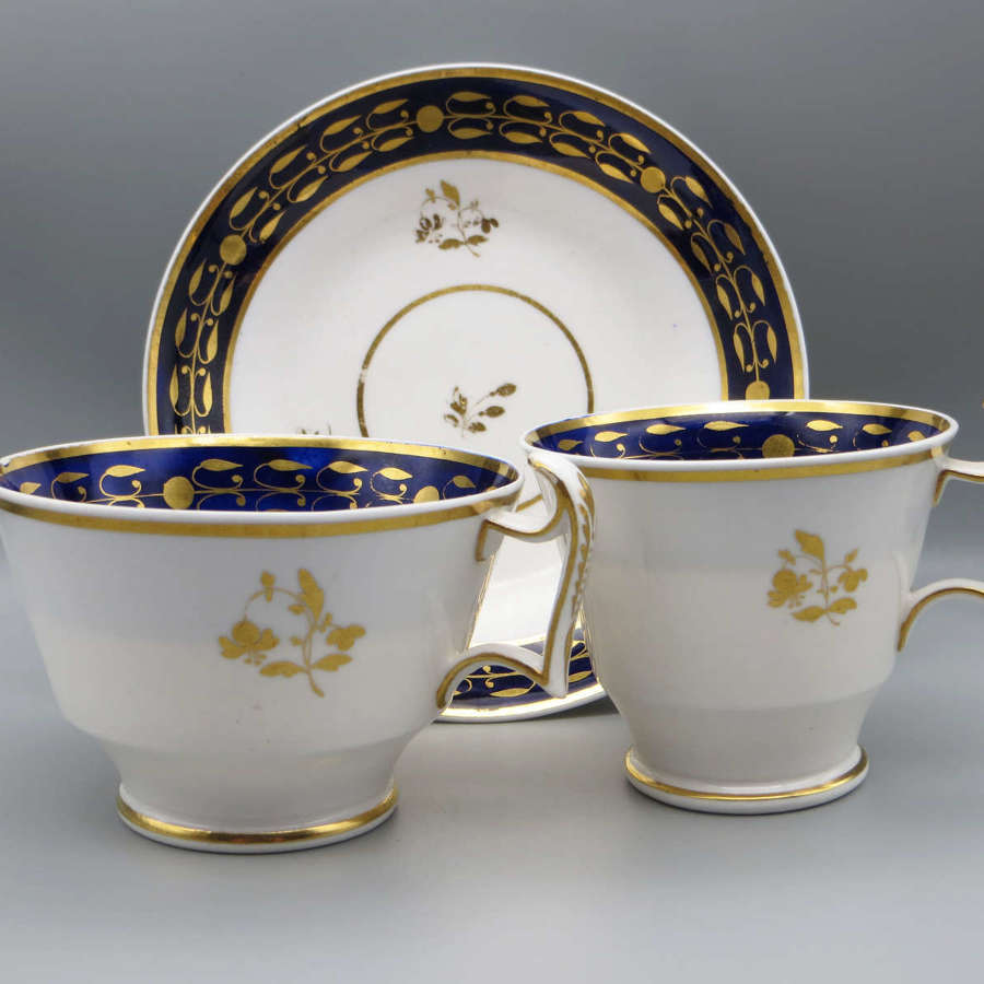 19th century Spode bone china trio