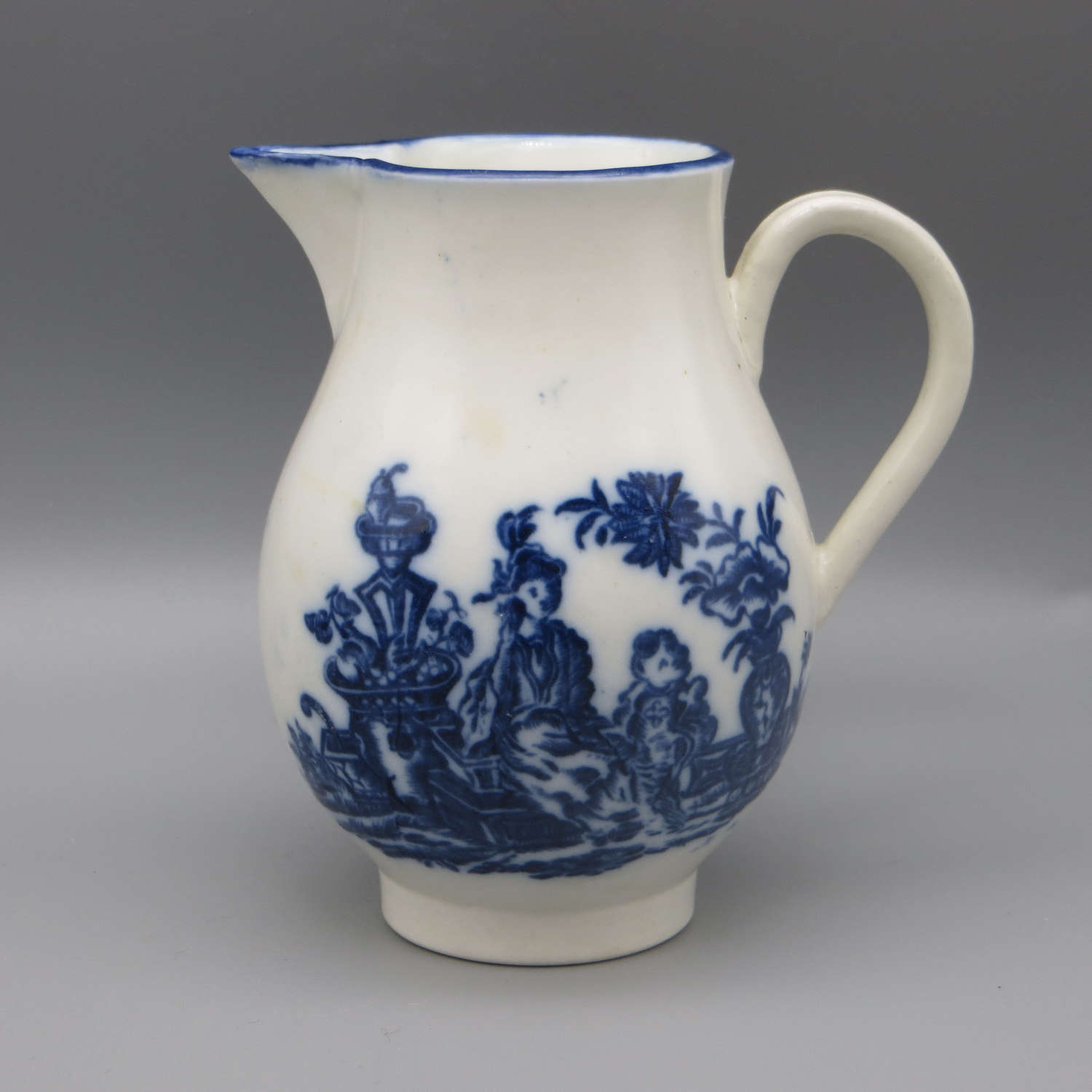 18th century Caughley porcelain  sparrow-beak cream jug