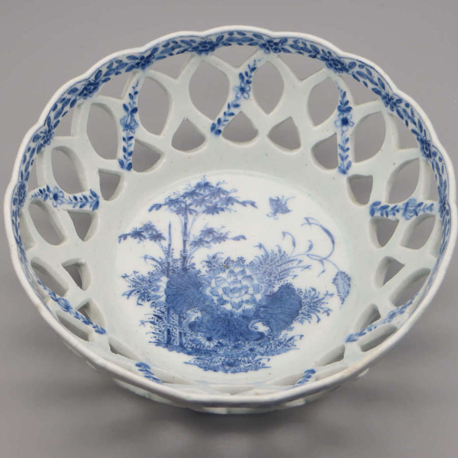 18th century Bow porcelain basket